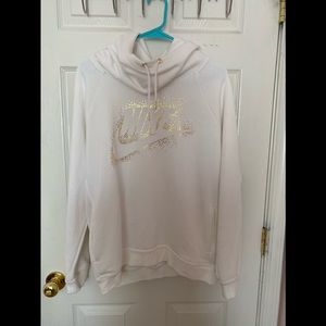 White & Gold Nike Hoodie